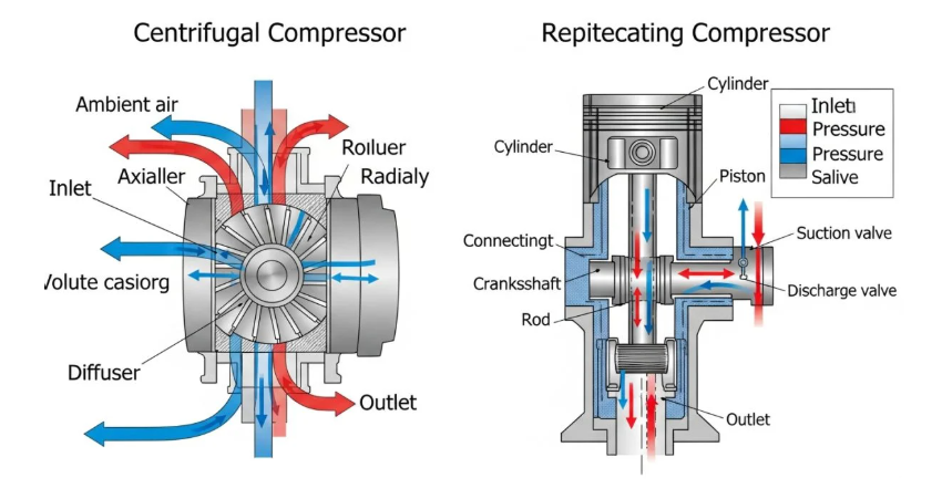 centrifugal compressor vs reciprocating